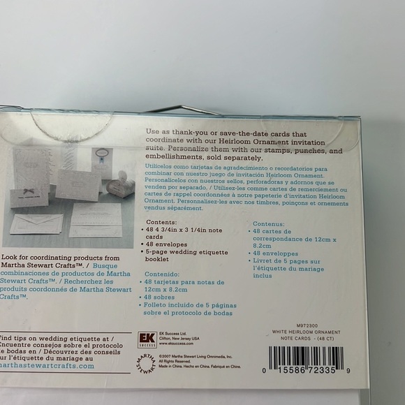 Martha Stewart Heirloom Ornament Notecards set of  48 cards - Picture 3 of 5